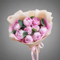 Pink Peony Bouquet – Cream Wrap