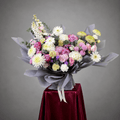 Grand Wildflower Bouquet – Charcoal Grey Wrap