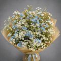 Chamomile & Forget-Me-Not Wildflower Bouquet – Kraft Wrap