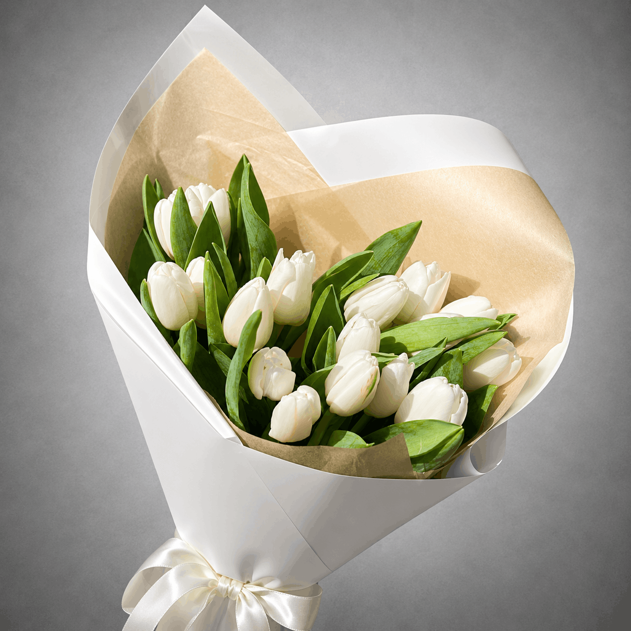 Pure White Tulip Bouquet