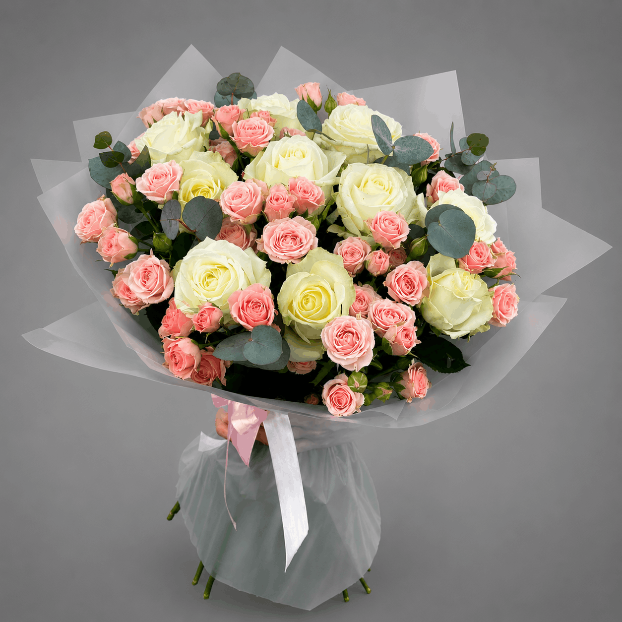 Pastel Cream & Blush Rose Bouquet