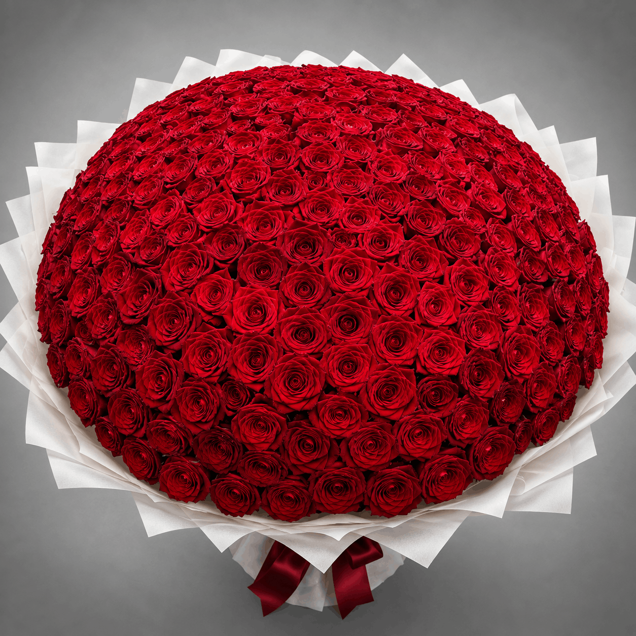 Grand Deep Red Rose Bouquet