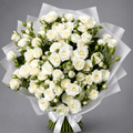 Abundant White Rose Bouquet