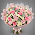 Pastel Pink & Cream Garden Bouquet