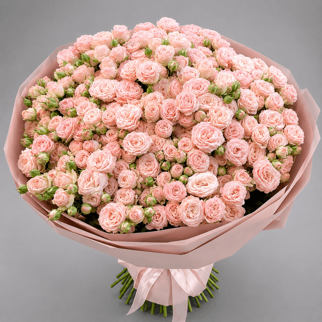 Abundant Blush Pink Spray Rose Bouquet
