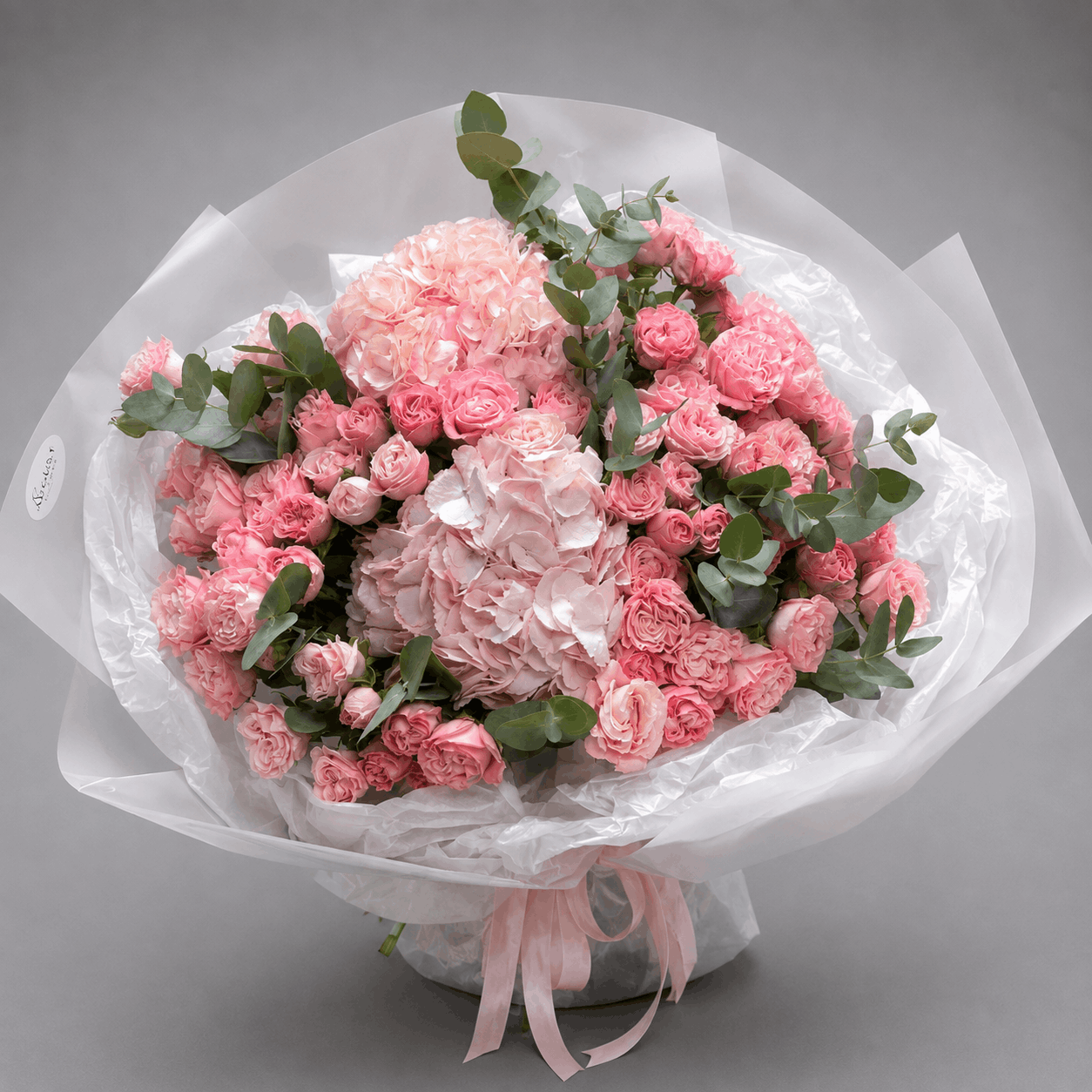 Blush Pink Hydrangea & Rose Bouquet