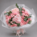 Soft Pink Hydrangea & Rose Garden Bouquet