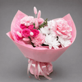 Pink Rose & White Mixed Bouquet
