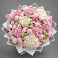 Pastel Pink & White Hydrangea Bouquet