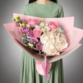 Pink Rose & Hydrangea Bouquet – Florist Special