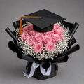 Pink Rose Graduation Bouquet
