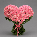 Heart-Shaped Pink Rose Arrangement
