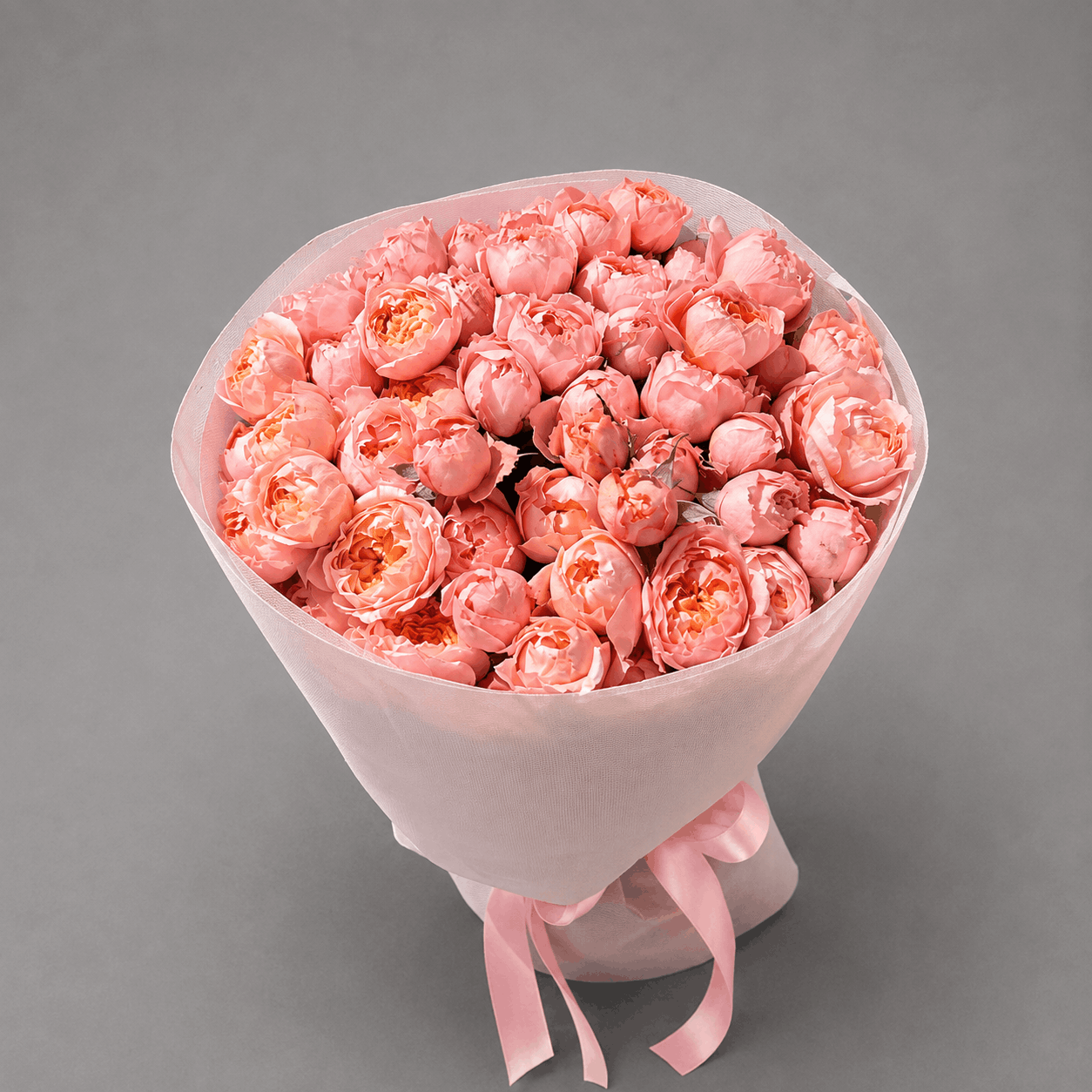 Peach Pink Garden Bouquet