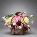 Boho Garden Woven Basket Arrangement