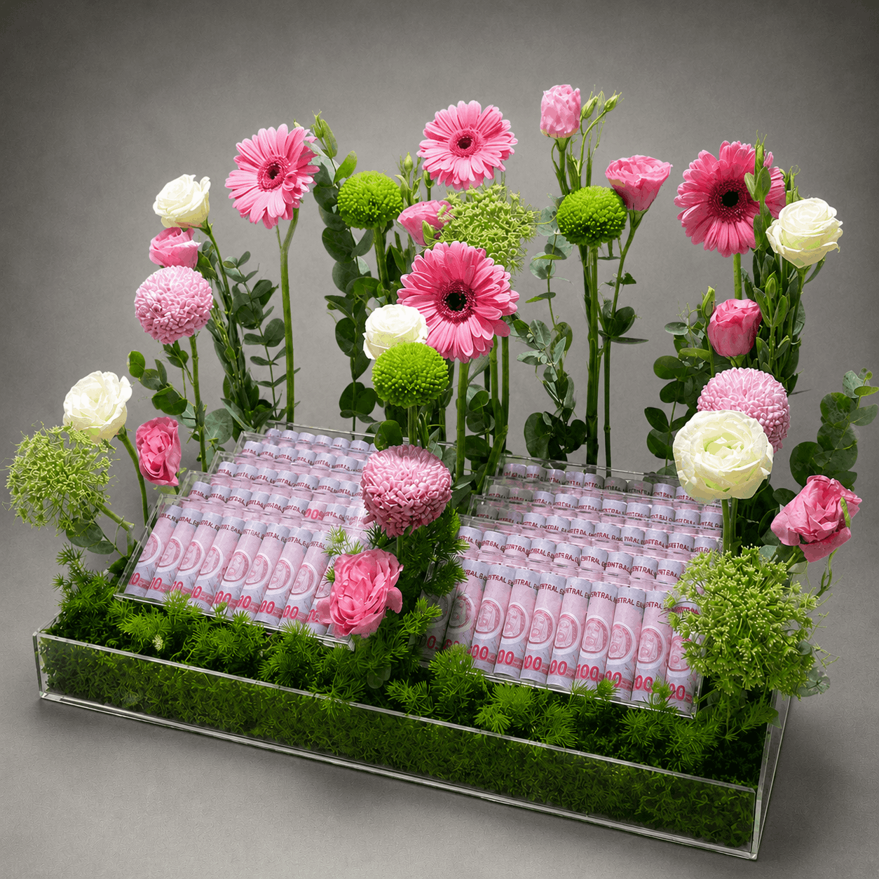 Garden Stems Money Gift Acrylic Tray