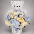 Baby Boy Floral Teddy Bear Hat Box