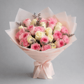 Pink Rose & Carnation Blush Tissue Bouquet