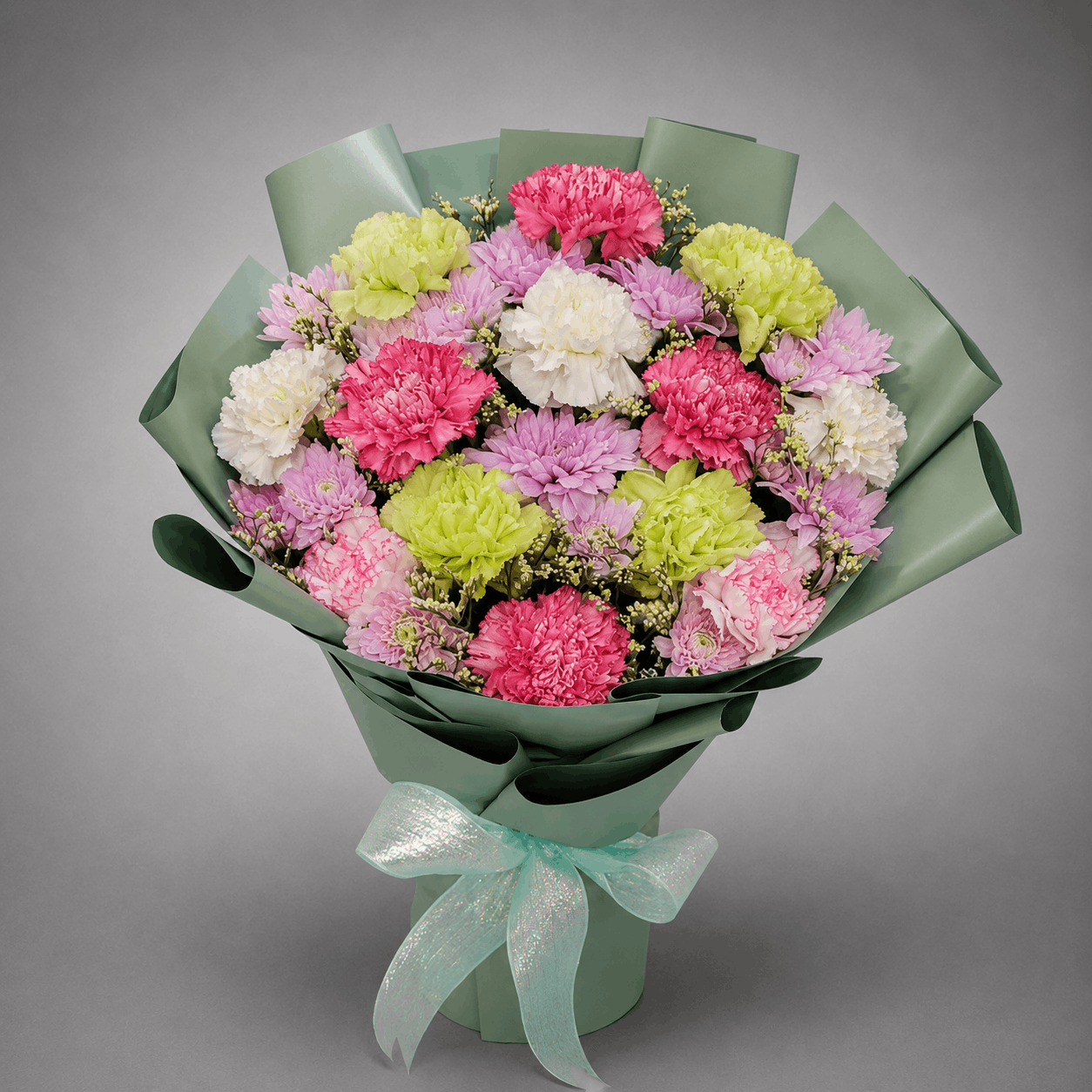 Rainbow Carnation Garden Bouquet