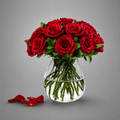 Classic Red Rose Vase Arrangement