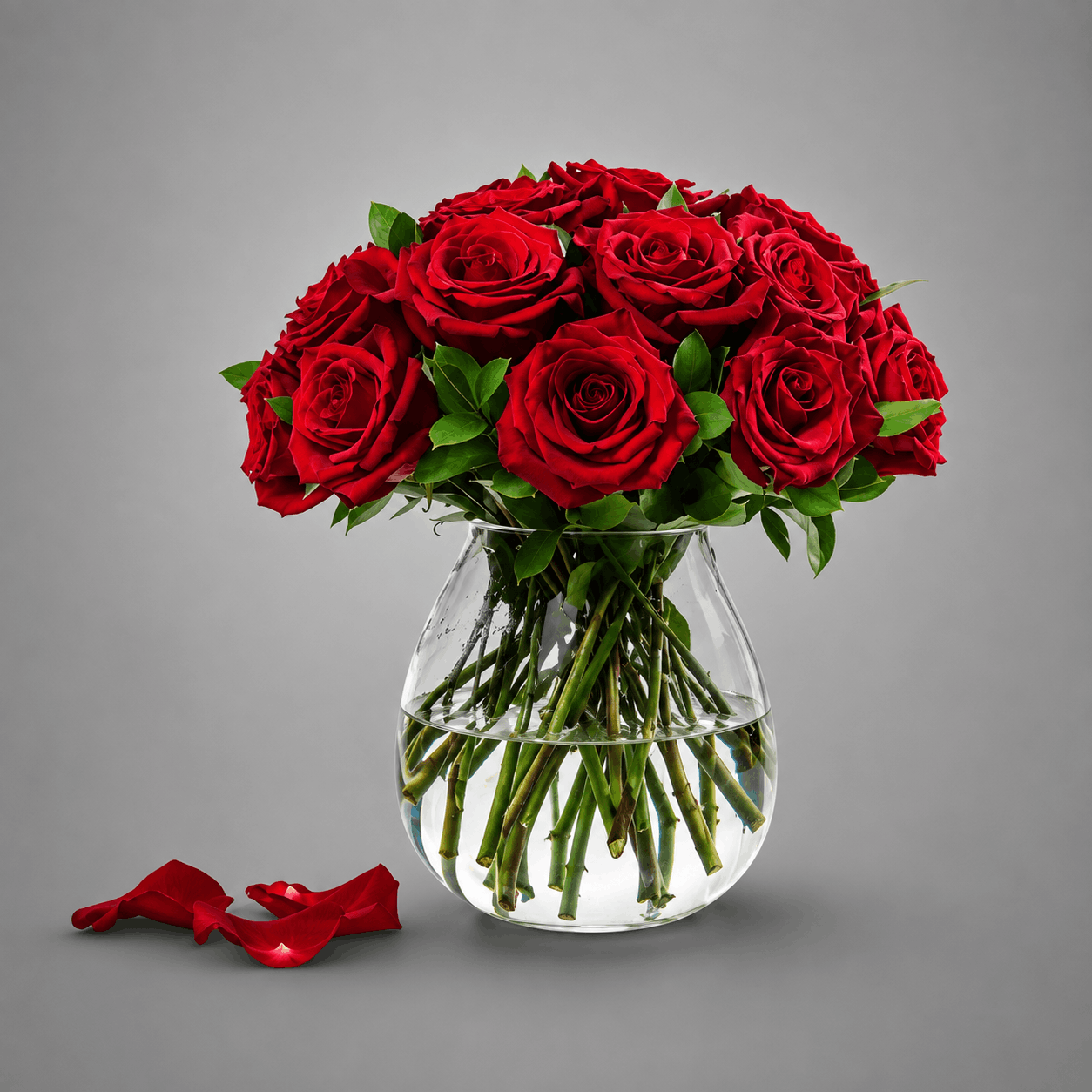 Classic Red Rose Vase Arrangement