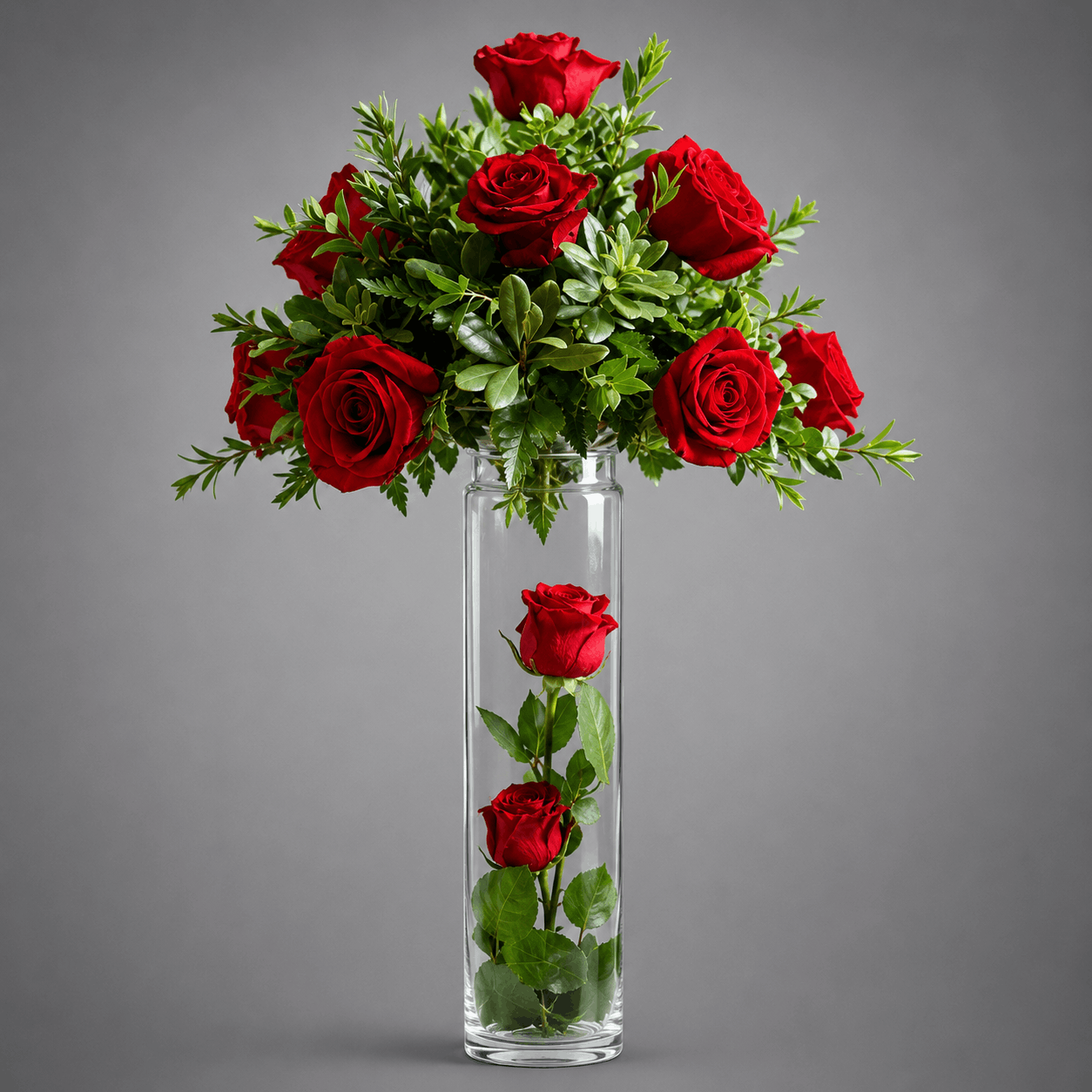 Red Rose Statement Vase Arrangement