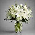 White Lily & Rose Garden Vase