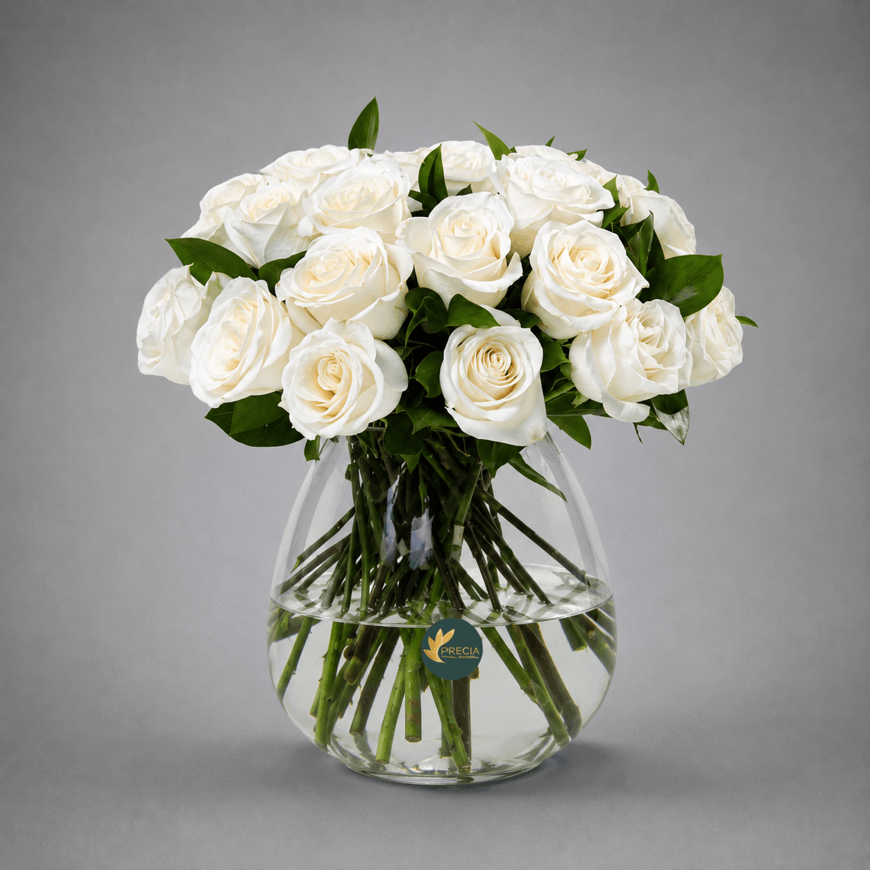 Classic White Rose Vase Arrangement