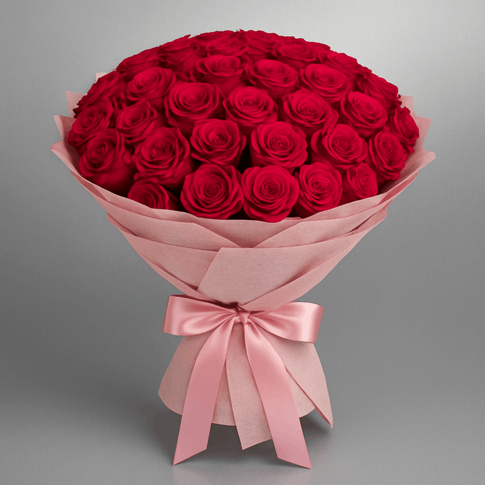 Royal Bridal Cascade Bouquet - 51 Roses