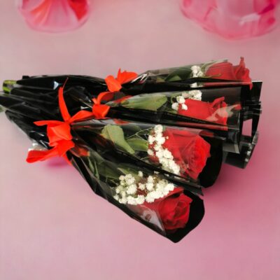 Single Red Rose 8 Pcs