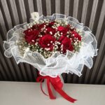 Ruby Romance: Roses & Baby’s Breath