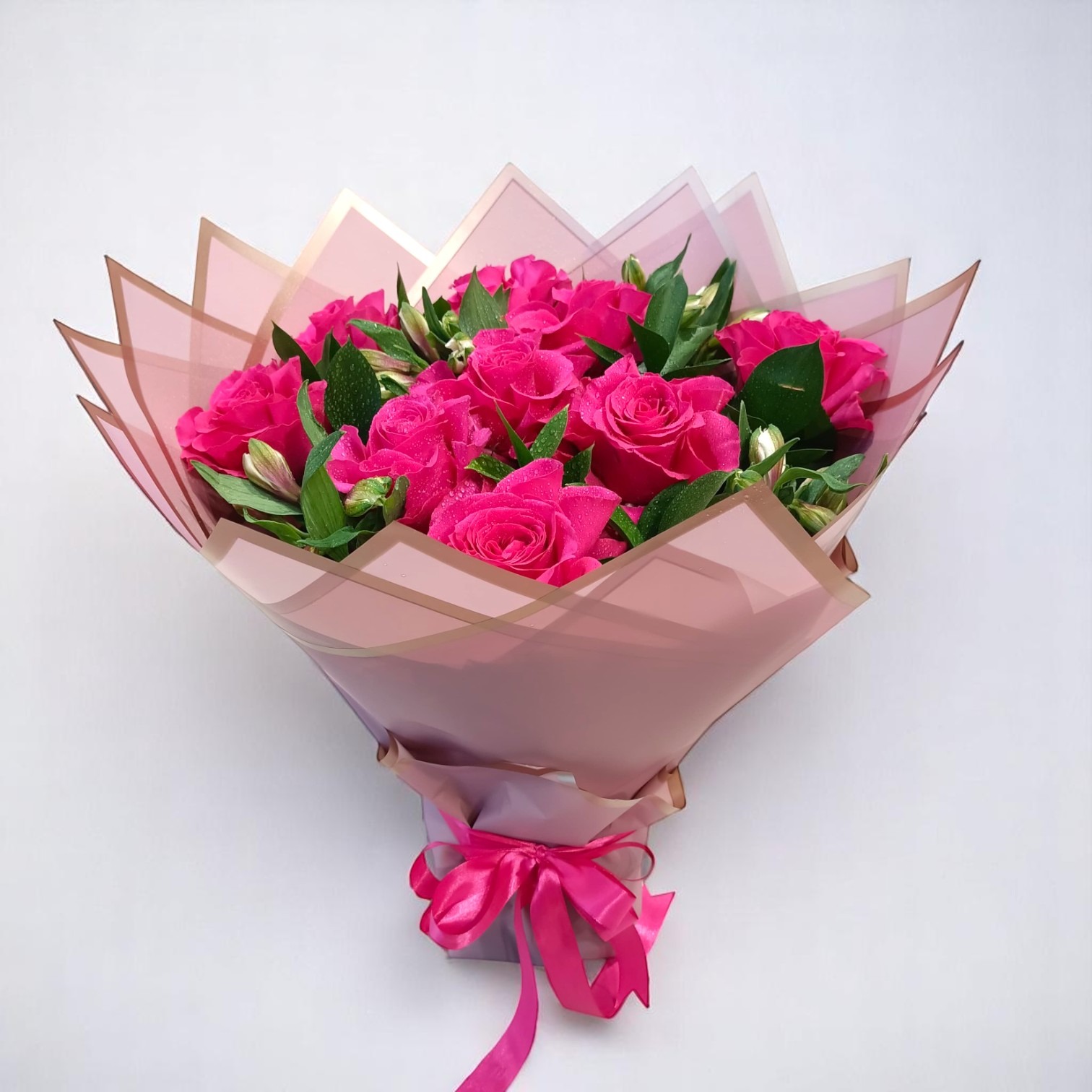 Vibrant Pink Rose Bouquet