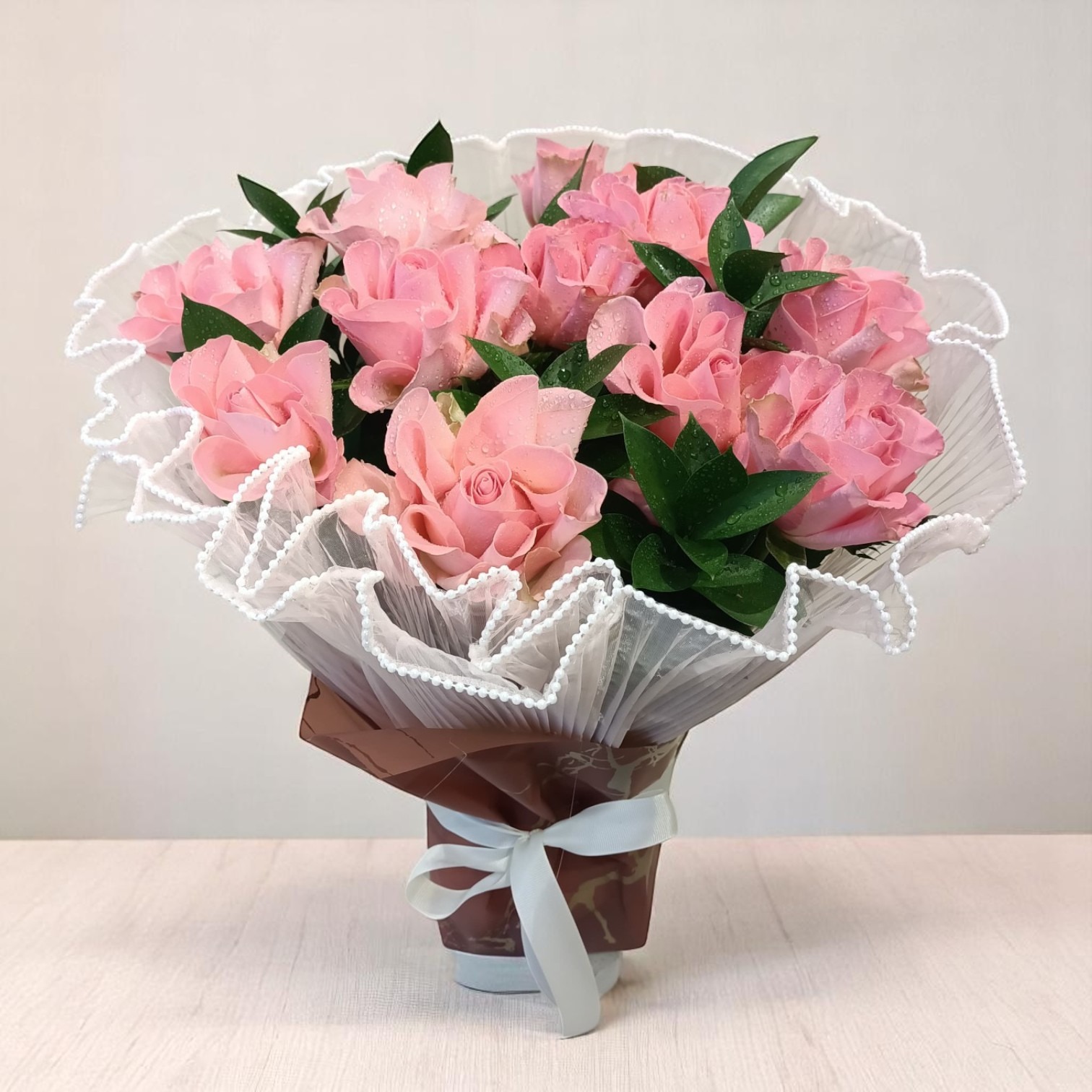 Lacy Pink Rose Elegance