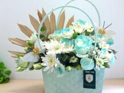 Tranquil Blue & White Basket