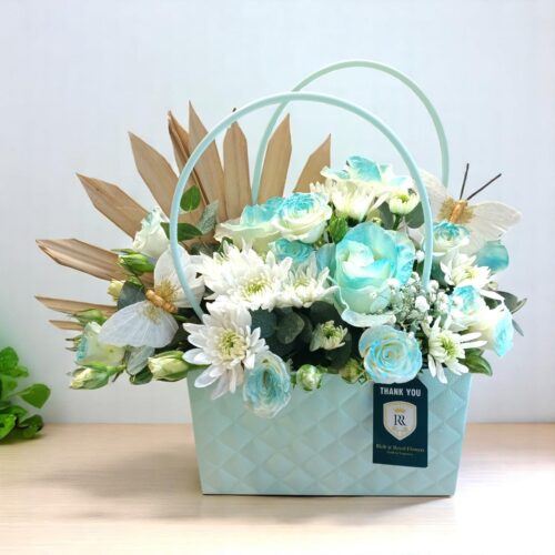 Tranquil Blue & White Basket