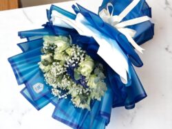 Serene Blue & White Bloom Bouquet