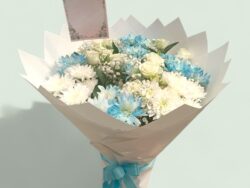 Blue Breeze: White & Blue Bloom Bouquet