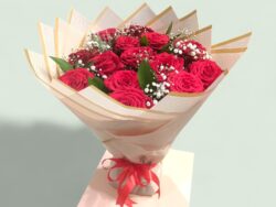 Scarlet Love: 20 Red Rose Bouquet