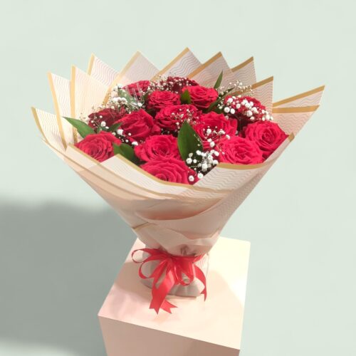 Scarlet Love: 20 Red Rose Bouquet