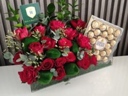 Sweet Delight: Red Roses & Ferrero Rocher