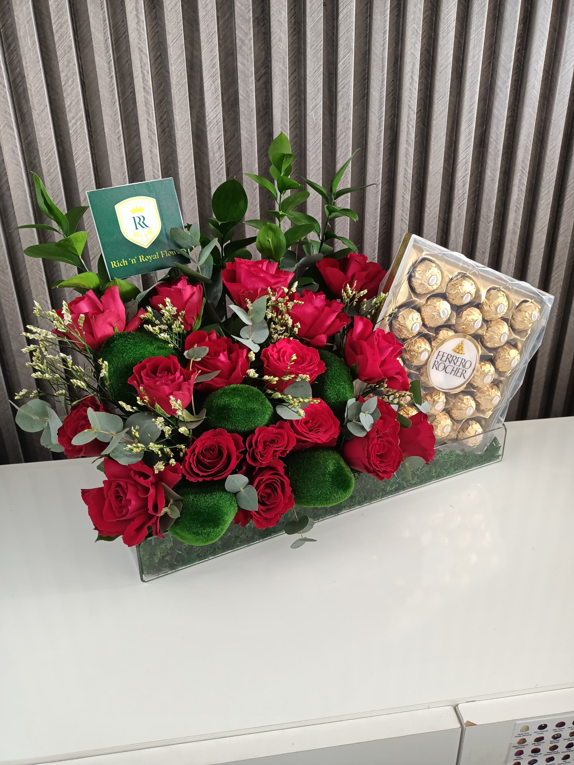 Sweet Delight: Red Roses & Ferrero Rocher