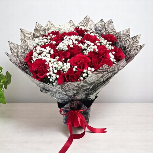 Two Dozen Ruby Red Roses