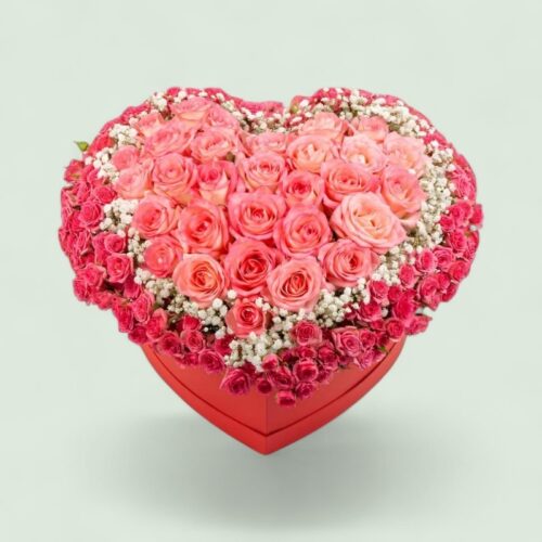 Te Amo Heart: Roses in a Box