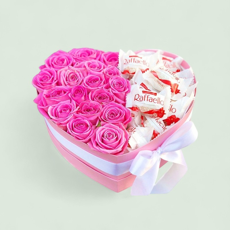 Pink Heart: Roses & Raffaello