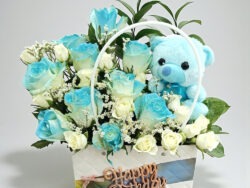 Blue Teddy Birthday Bliss