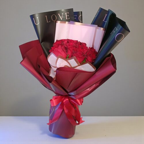 Crimson Love Rose Bouquet